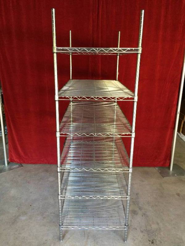 74 Tall 6 Shelving Racks Unit Metro NSF Heavy Duty Wire Super Erecta Stainless Steel Each Shelf Holds 800lbs Commercial Kitchen Pantry Storage 48x24x74.5