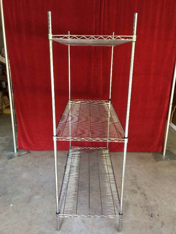 74 Tall 3 Shelving Racks Unit Metro NSF Heavy Duty Wire Super Erecta Stainless Steel - Each Shelf Holds 800lbs Commercial Kitchen Pantry Storage 48x24x74.5