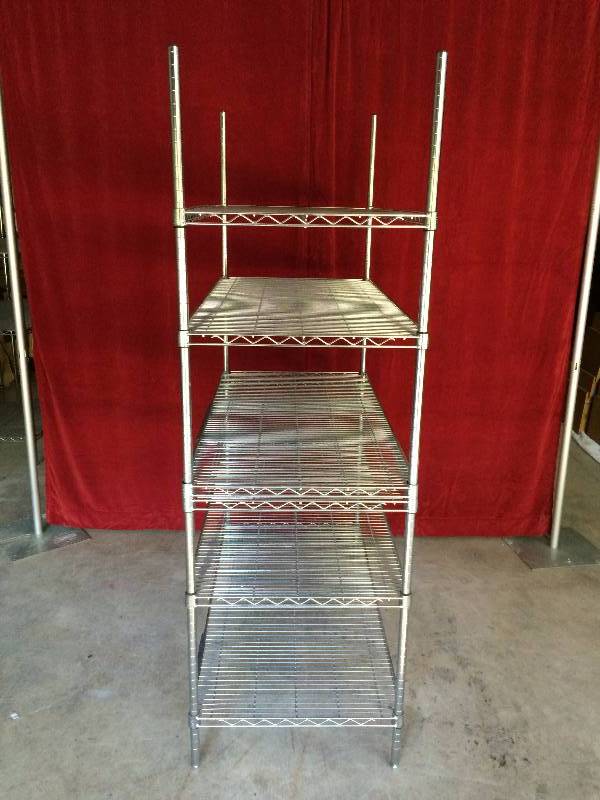 74 Tall 6 Shelving Racks Unit Metro NSF Heavy Duty Wire Super Erecta Stainless Steel Each Shelf Holds 800lbs Commercial Kitchen Pantry Storage 48x24x74.5