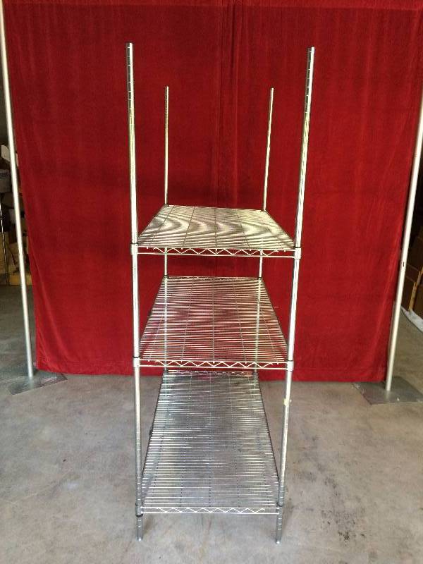 74 Tall 3 Shelving Racks Unit Metro NSF Heavy Duty Wire Super Erecta Stainless Steel Each Shelf Holds 800lbs Commercial Kitchen Pantry Storage 48x24x74.5