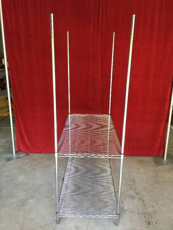 74 Tall 2 Shelving Racks Unit Metro NSF Heavy Duty Wire Super Erecta Stainless Steel Each Shelf Holds 800lbs Commercial Kitchen Pantry Storage 48x24x74.5