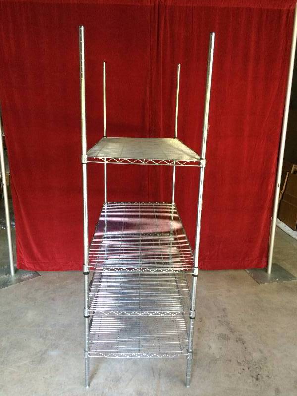 74 Tall 4 Shelving Racks Unit Metro NSF Heavy Duty Wire Super Erecta Stainless Steel Each Shelf Holds 800lbs Commercial Kitchen Pantry Storage 48x24x74.5