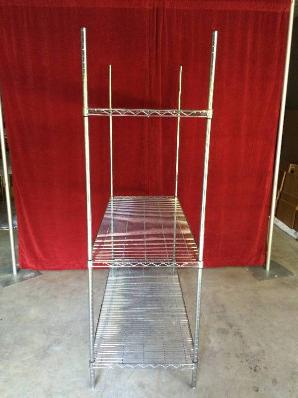 74 Tall 3 Shelving Racks Unit Metro NSF Heavy Duty Wire Super Erecta Stainless Steel Each Shelf Holds 800lbs Commercial Kitchen Pantry Storage 48x24x74.5