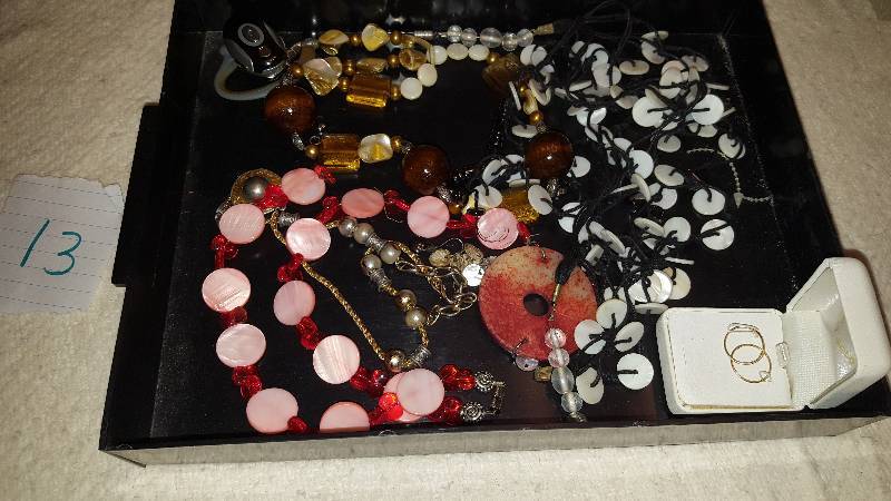Lots of Jewelry. I do not know anything about the Jewelry or its worth.   Please view pictures closely.