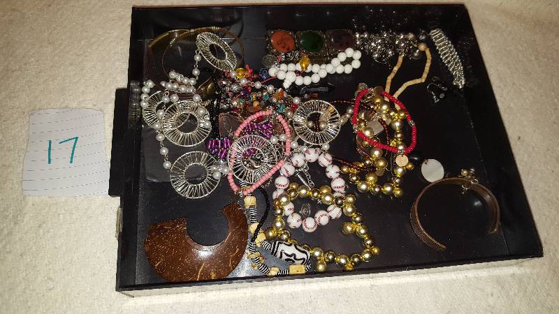 Lots of Jewelry. I do not know anything about the Jewelry or its worth.   Please view pictures closely.