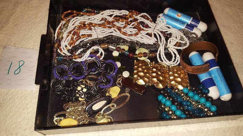 Lots of Jewelry. I do not know anything about the Jewelry or its worth.   Please view pictures closely.