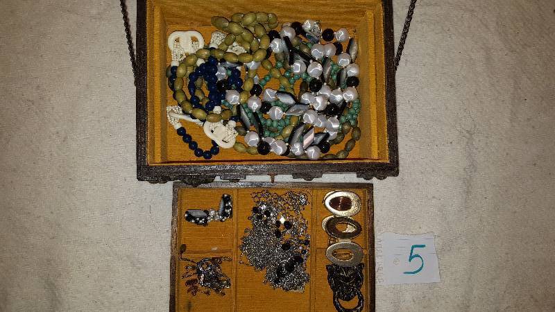 Lots of Jewelry. I do not know anything about the Jewelry or its worth.   Please view pictures closely.