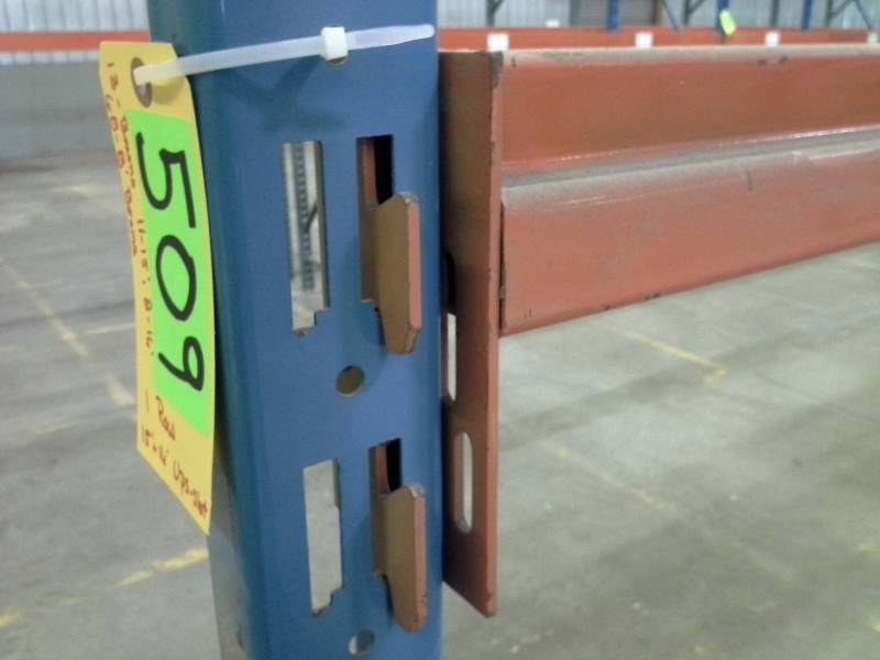 lot 509 image: 15 & 16 Pallet Racking  - 13 (11-15, 2-16) Uprights, 68 Crossbeams