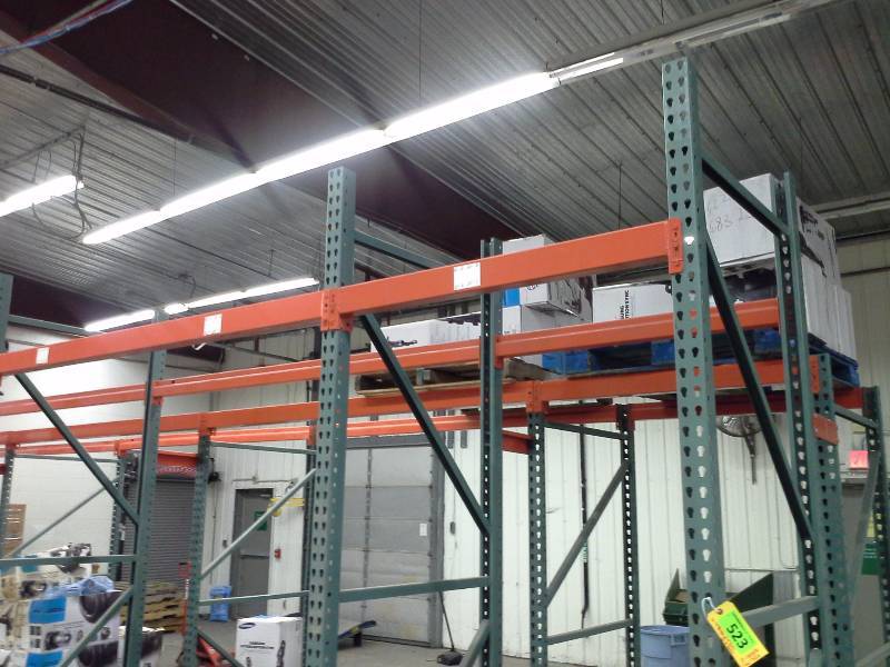 lot 523 image: 10 Pallet Racking  - 6 Uprights, 10 (2-4, 8-8) Crossbeams