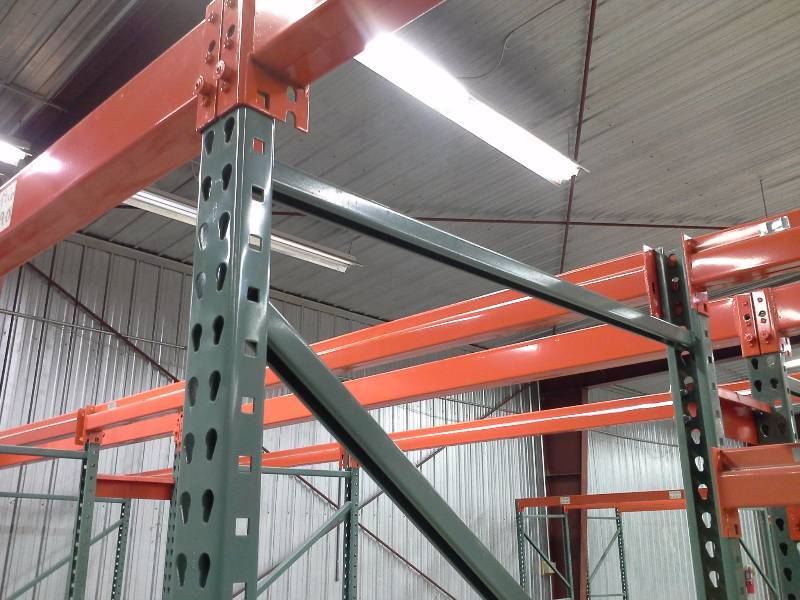 lot 540 image: 8 Pallet Racking  - 4 Uprights, 10 (8-8, 2-4) Crossbeams