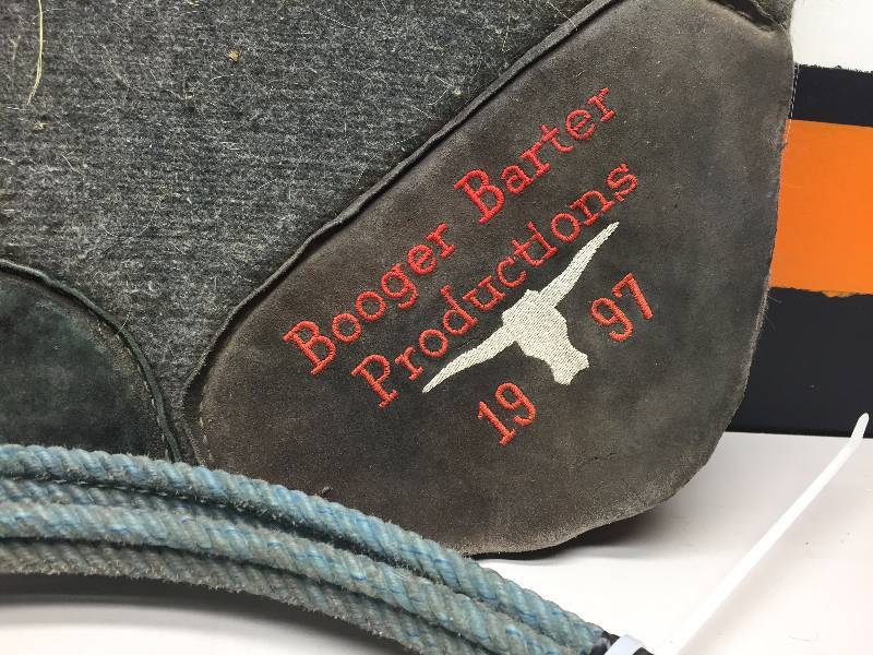 BOOGER-BARTER PRODUCTIONS SADDLE BLANKET, 2 LASSOS, 1 BIT