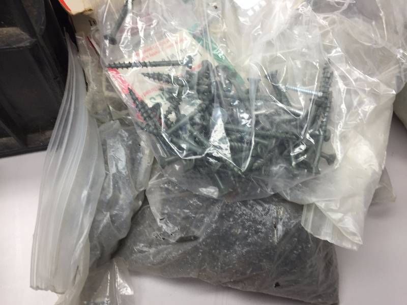 ASSORTMENT SCREWS, NAILS, COTTER PINS, WASHERS AND TACKS