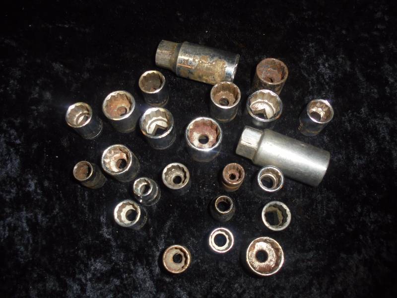 38 Assorted 12 Point Sockets, Standard & Metric