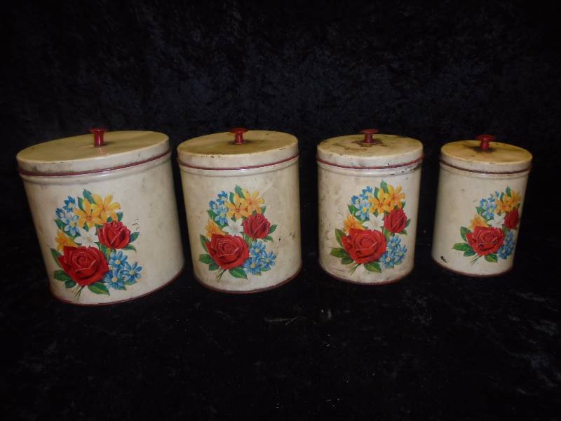 Vintage Canister Set, Needs Cleaning