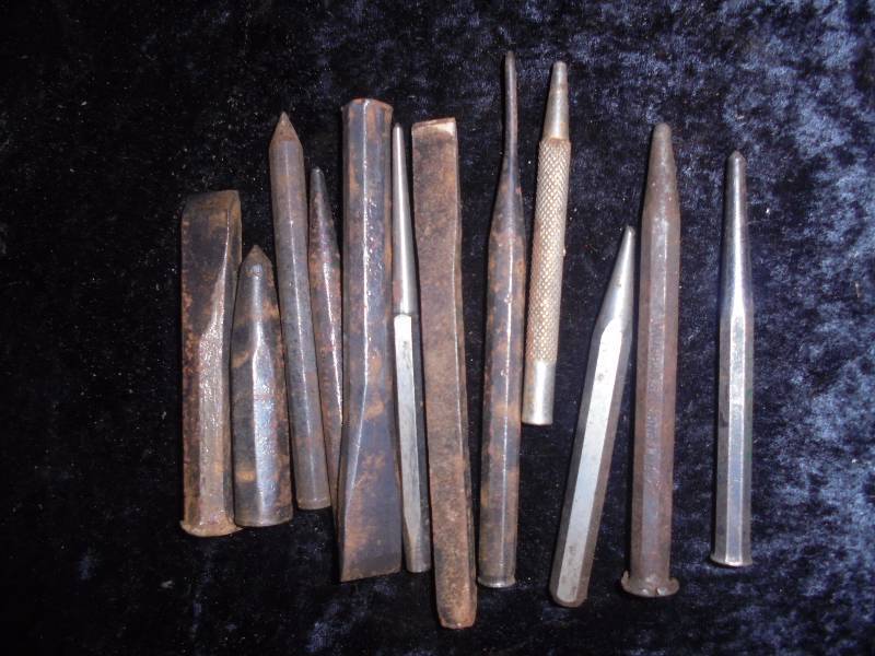 Lot of 12 Chisels & Punches