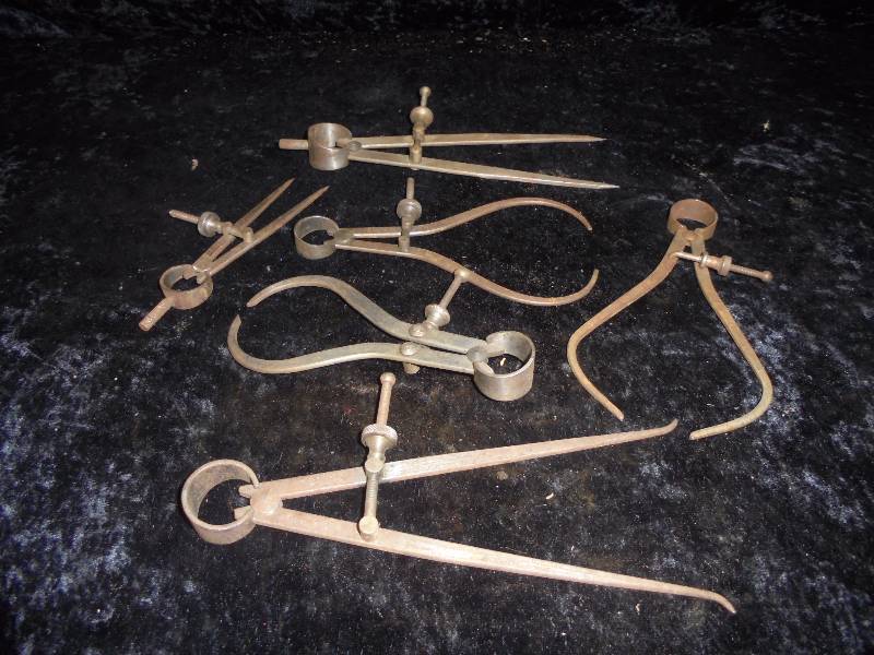 Lot of 6 Calipers & Gauges