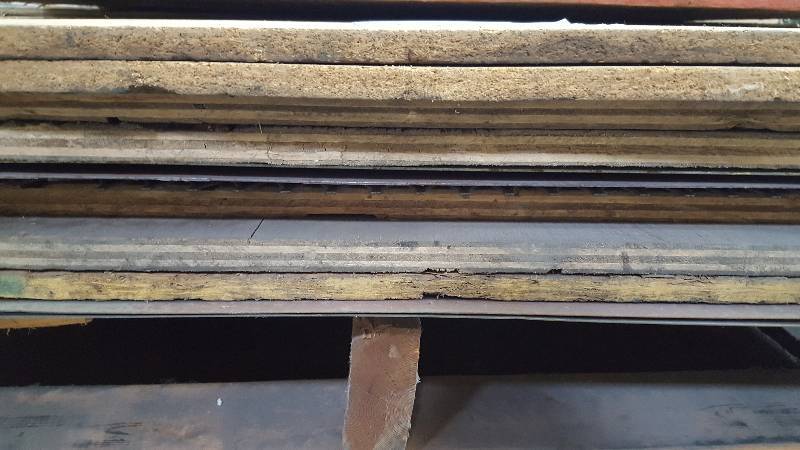 4x8 sheets of plywood about 6 sheets (4x8) sheet metal, Misc. tin & pipe