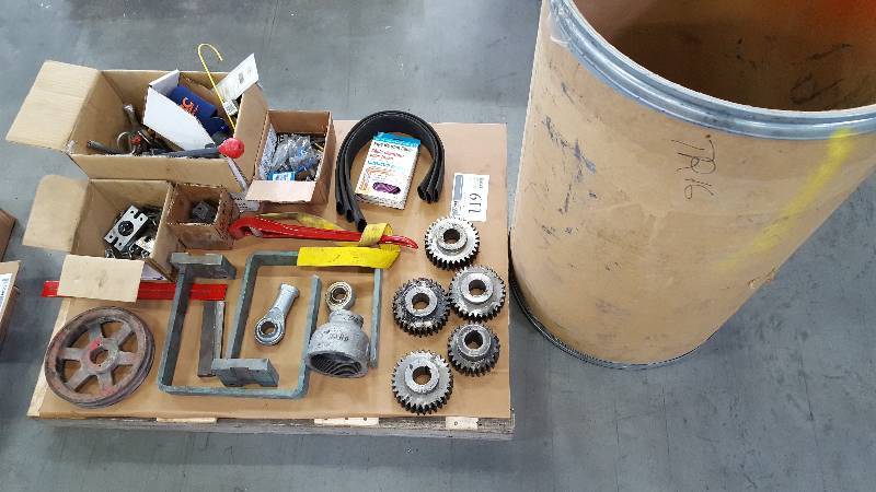 Gears, Pullies, Misc. hardwarebolts, 55 Gal. Drum