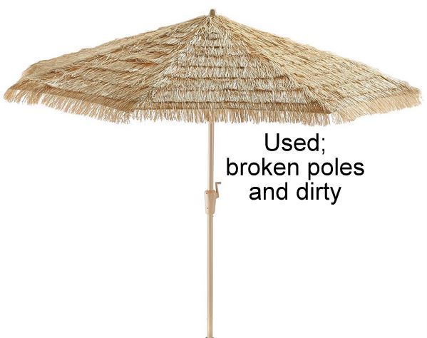 9 Thatched Tiki Umbrella Half A Home 132 Handyman Repairables Auction K Bid