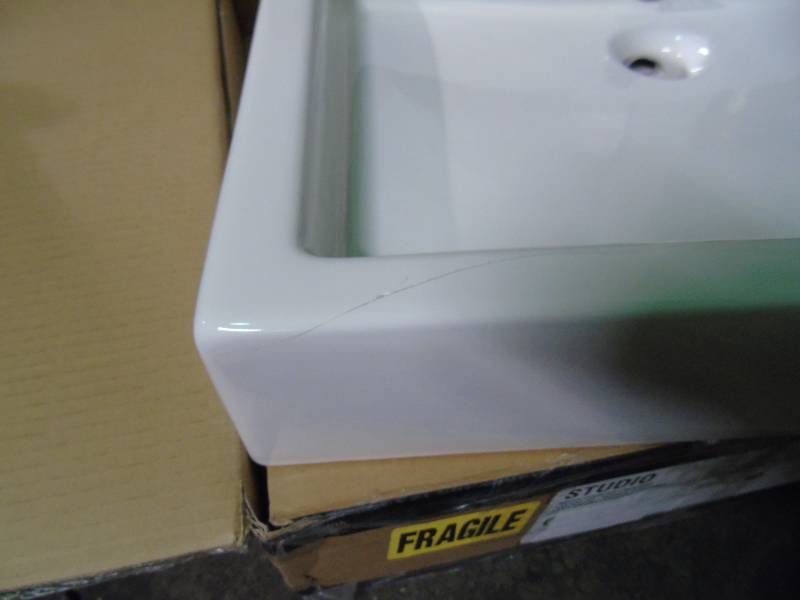 American Standard 0621.001.020 Studio Above Counter Rectangular Vessel Sink, White