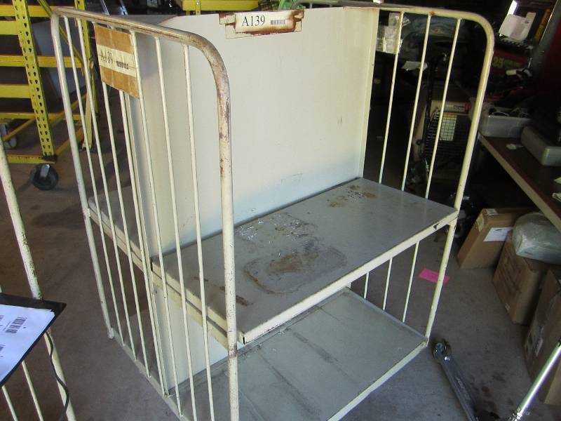 Rolling metal cart, 35 x 38  57 t...