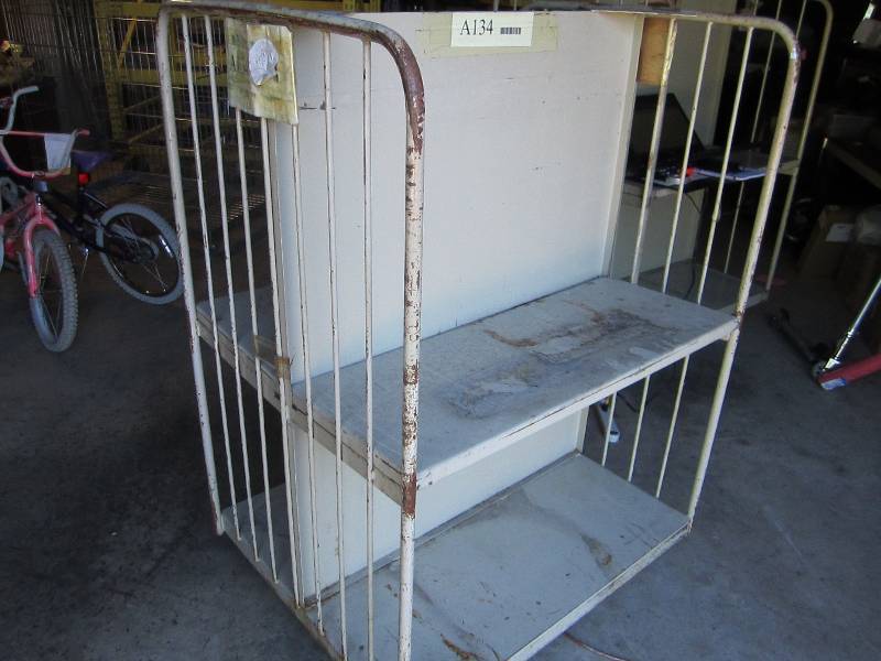 Rolling metal cart, 35 x 38  57 t...