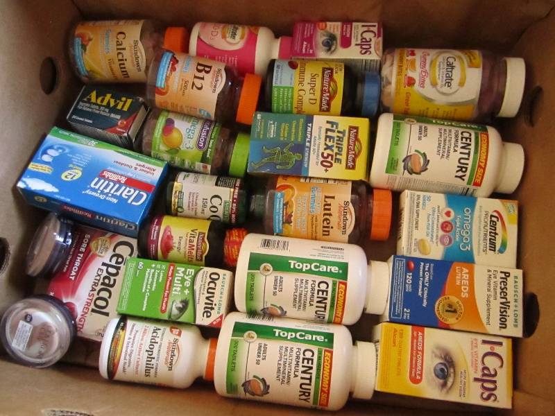 Lot of vitamins and supplements...