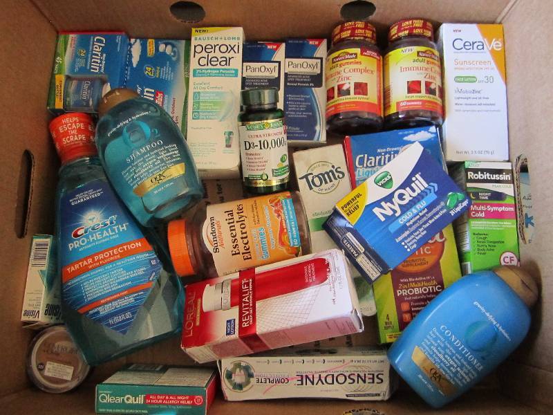 Lot of health and beauty products...