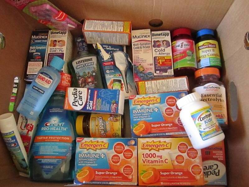 Lot of health and beauty products...