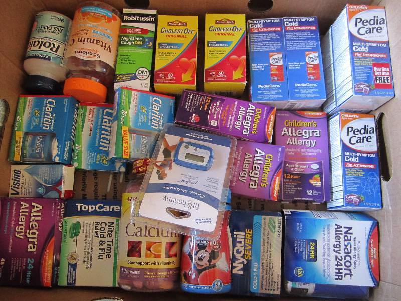 Lot of health and beauty products...