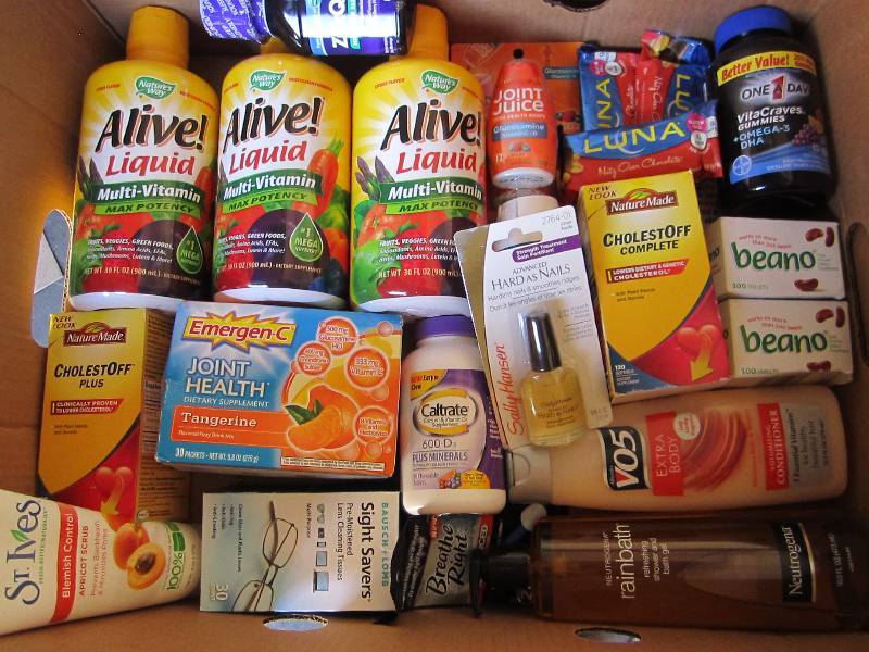 Lot of health and beauty products...