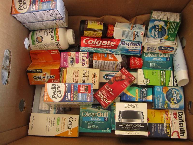 Lot of health and beauty products...