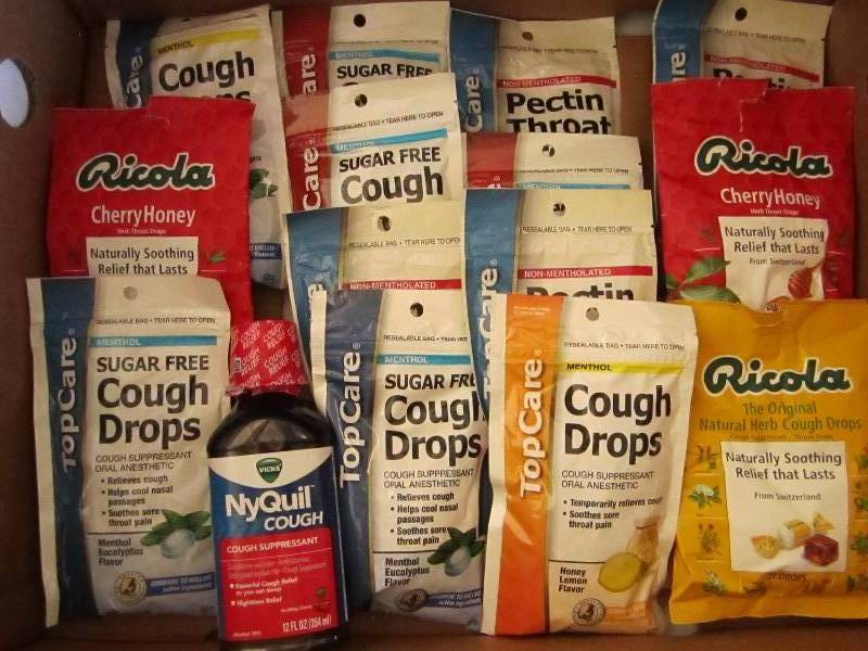 Lot of cough drops...