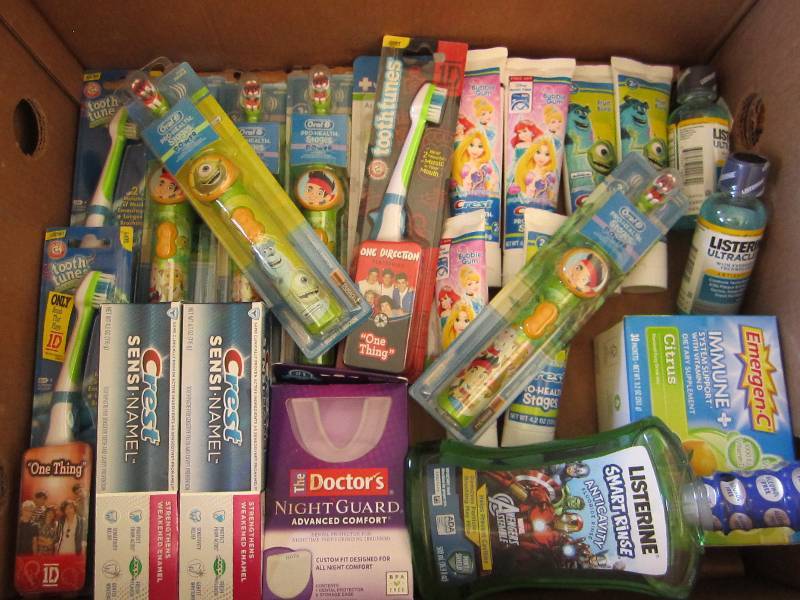 Lot of oral care products...