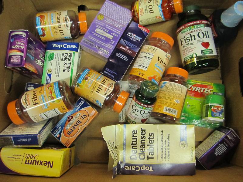 Lot of vitamins and healthcare prod...