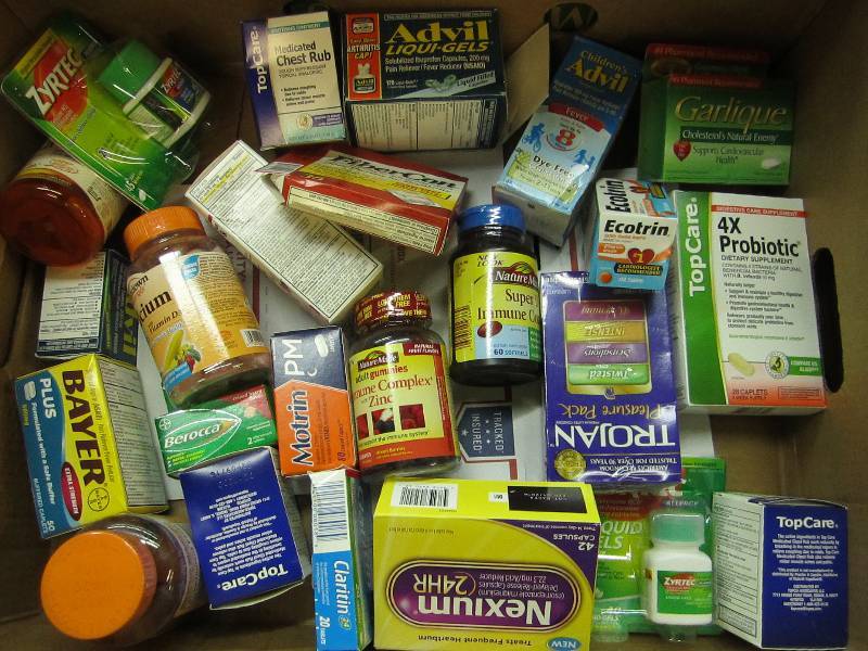 Lot of health and beauty products...