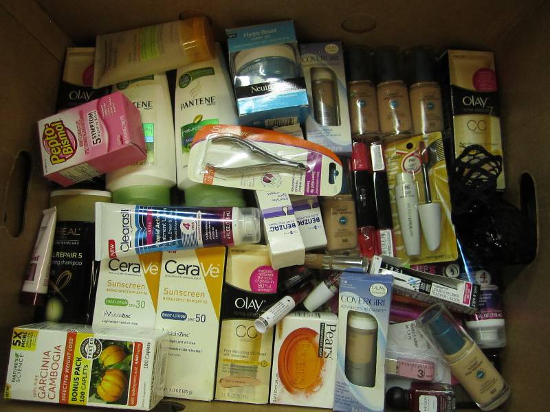 Lot of cosmetics and health and bea...