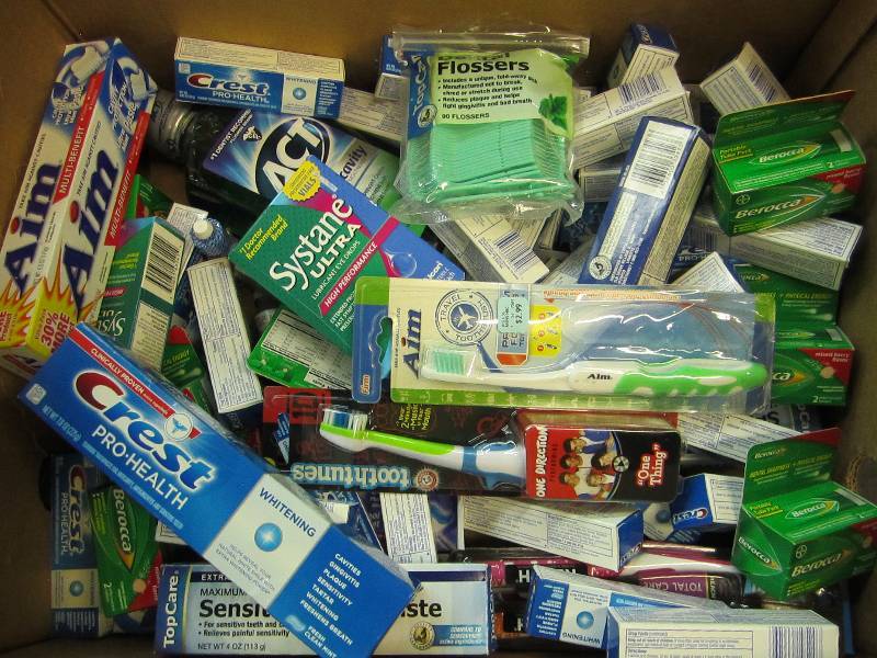 Lot of oral care products...