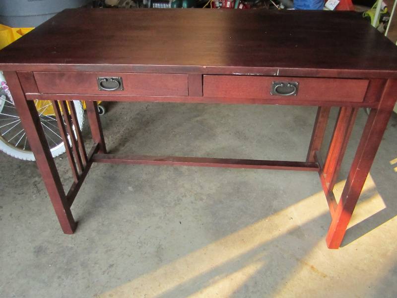 Wood table, 24 x 47 top...