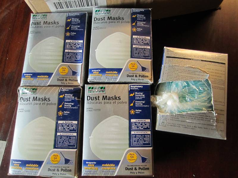 Lot of dust masks...
