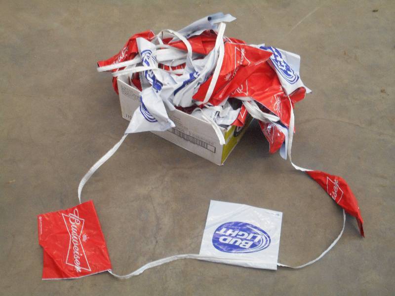 lot 26 image: Box FULL Of Budweiser Beer Banners ...
