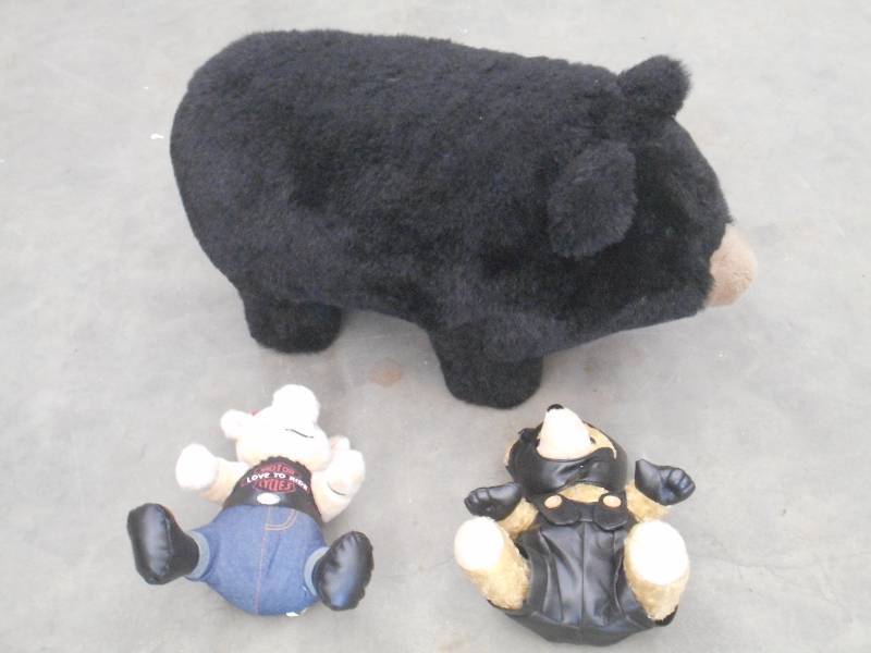 lot 76 image: (1) Foot Rest Black Bear & (2) Bike...