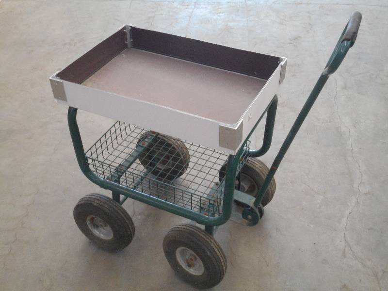 lot 98 image: Steel Garden Cart With Pneumatic Ti...