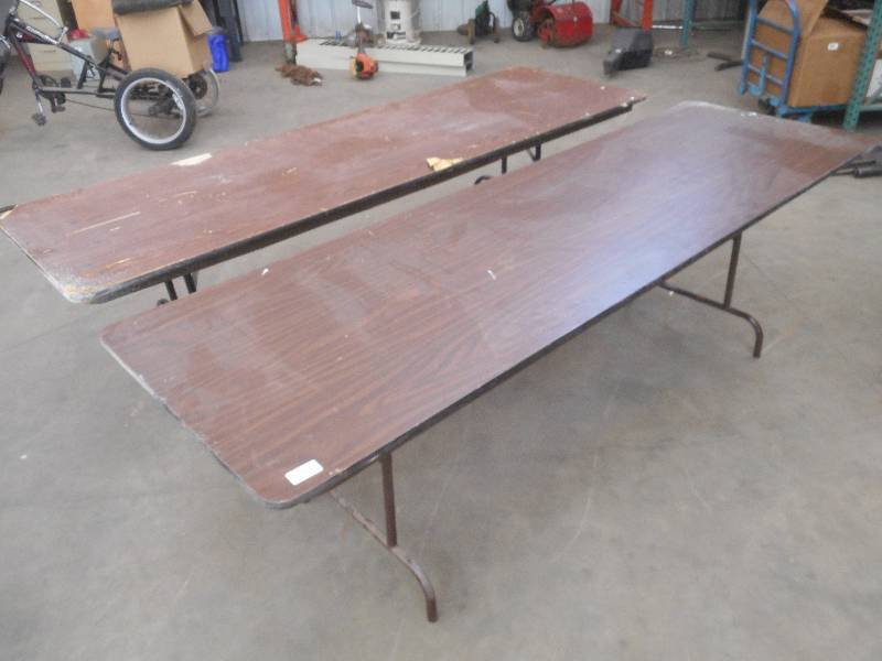 lot 106 image: (2) 7ft Folding Tables ...