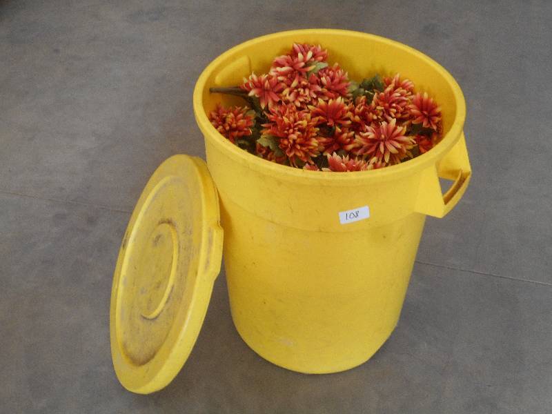 lot 108 image: Garbage Pale Full Of Artificial Pla...