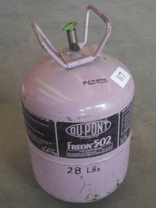 lot 117 image: DuPont Freon 502---NEAR FULL, 30# T...