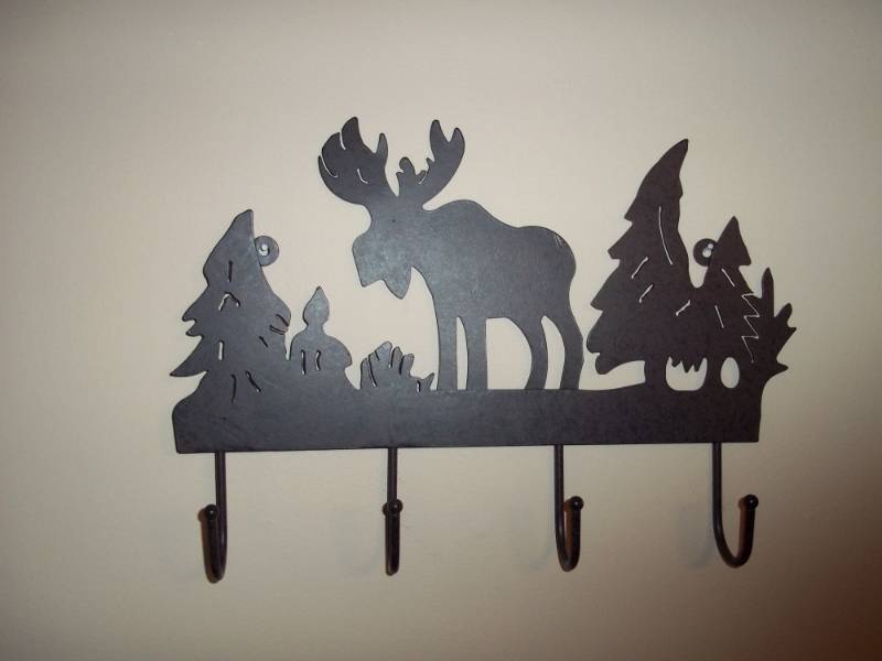 Metal Moose CoatTowel Hanger