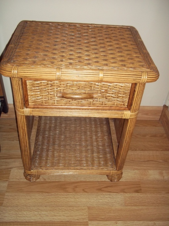 Wicker Stand with Drawer