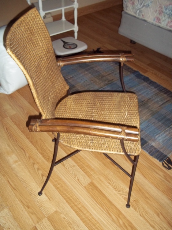 Wicker and Metal Chair