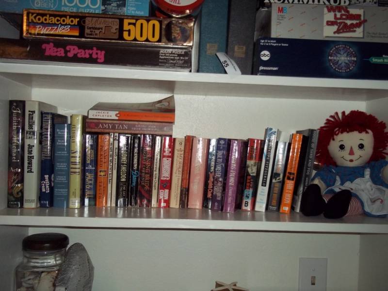 Shelf of Books with Raggedy Ann